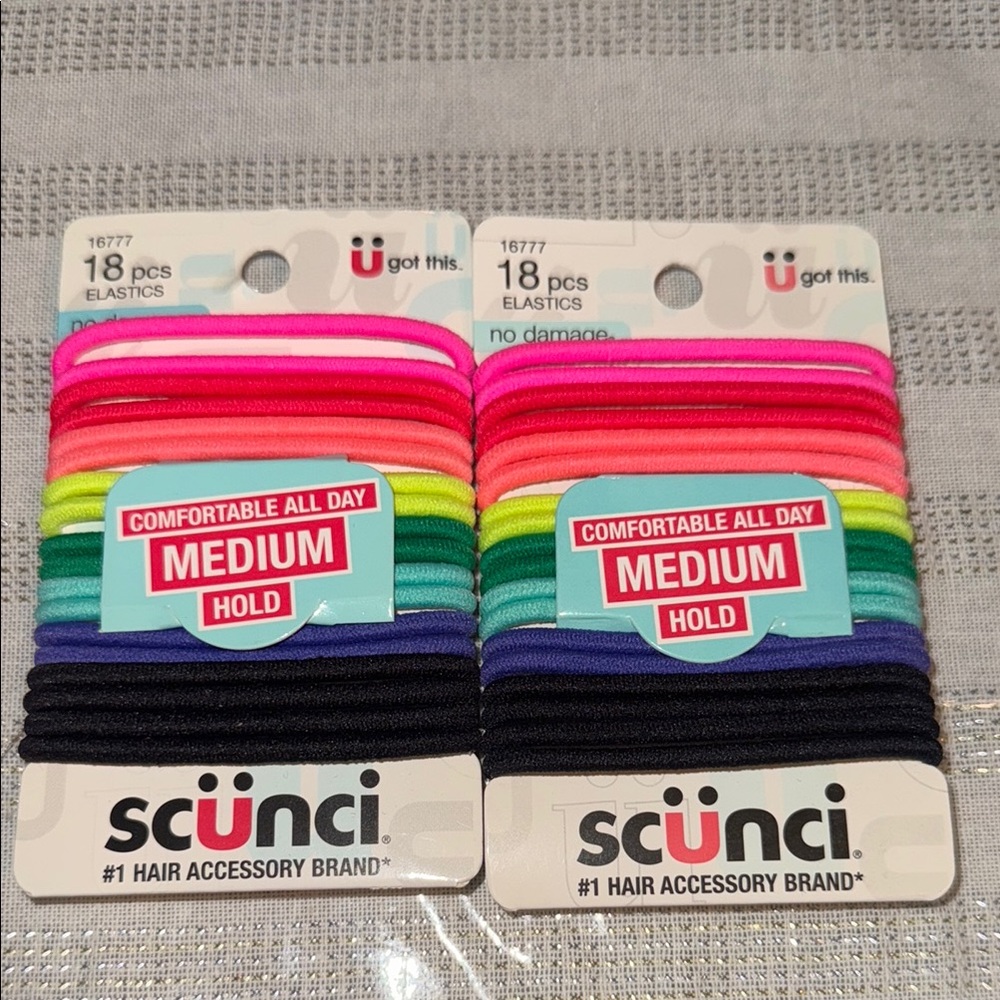 COPY - scunci Multicolor Hair Elastics - 18 Pack